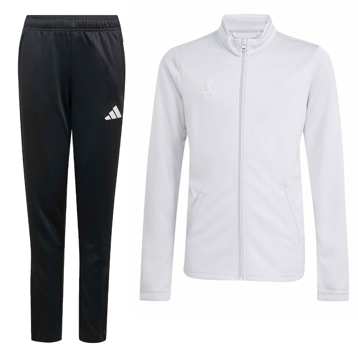 adidas Entrada 26 Trainingspak Full-Zip Kids in Grijs Zwart