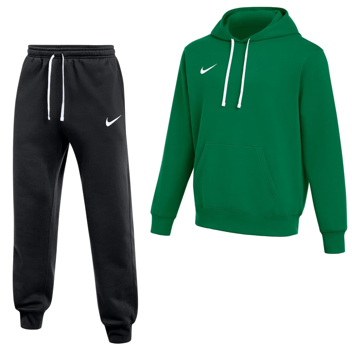 Nike Park 26 Fleece Pullover Hoodie Joggingpak in Donkergroen Zwart