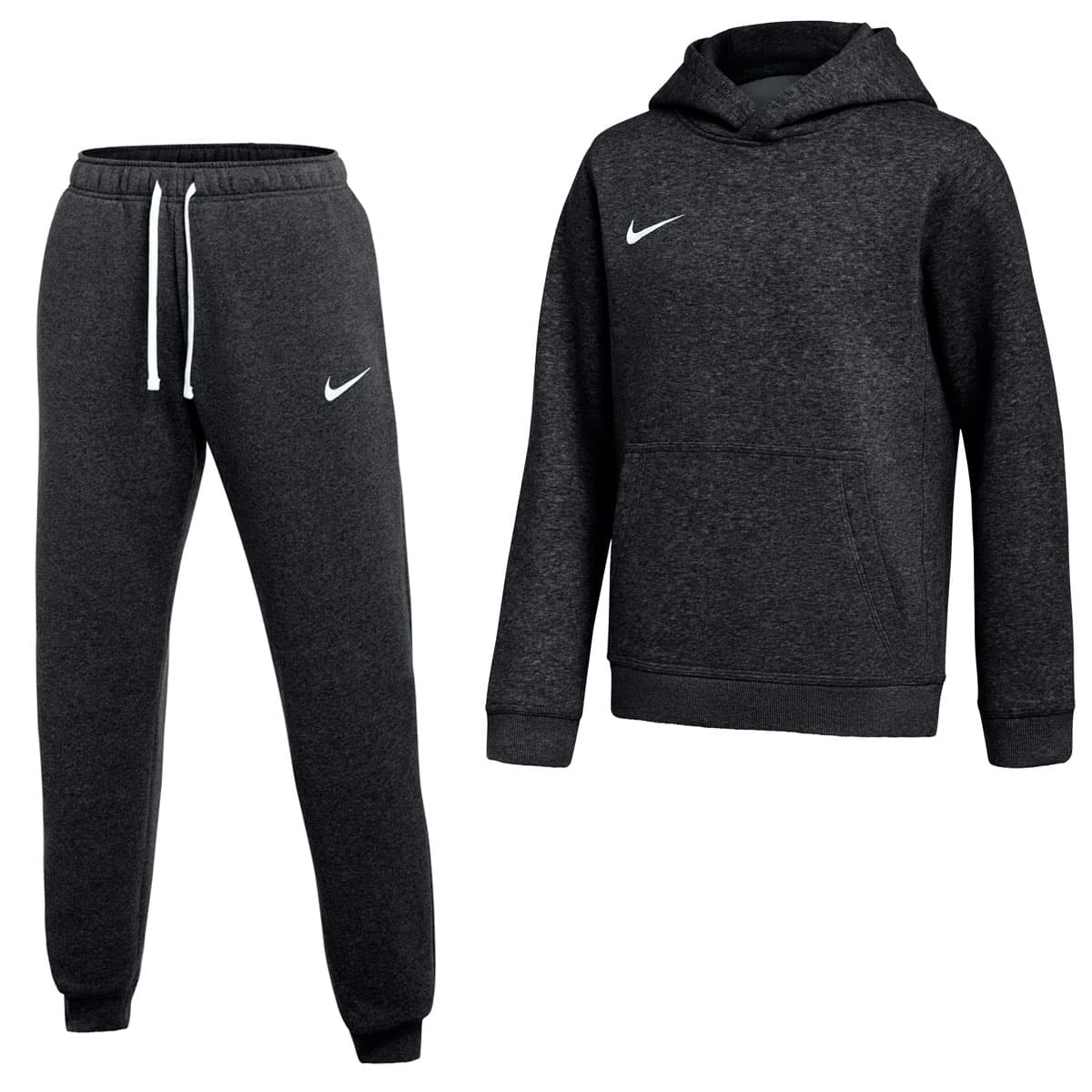 Nike Park 26 Fleece Pullover Hoodie Joggingpak Kids in Zwart Wit
