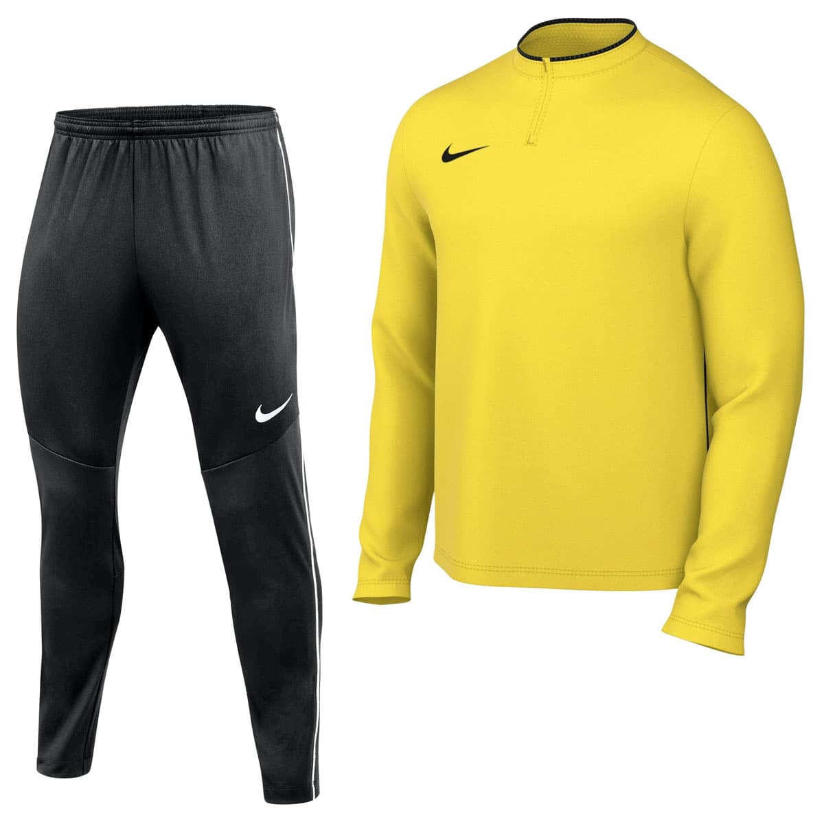 Nike Dri-FIT Park 26 Trainingspak 1/4-Zip in Geel Zwart