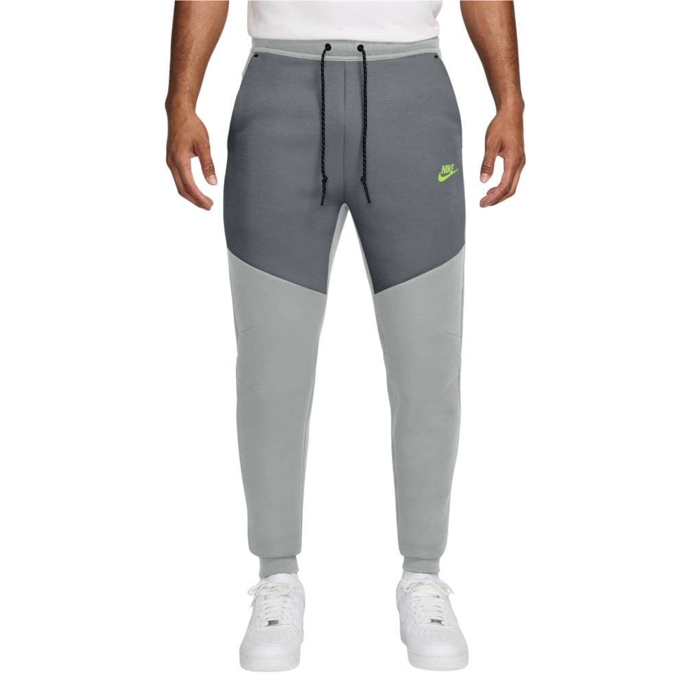 Nike Tech Fleece Sportswear Joggingbroek in Donkergrijs Lichtgrijs Felgroen