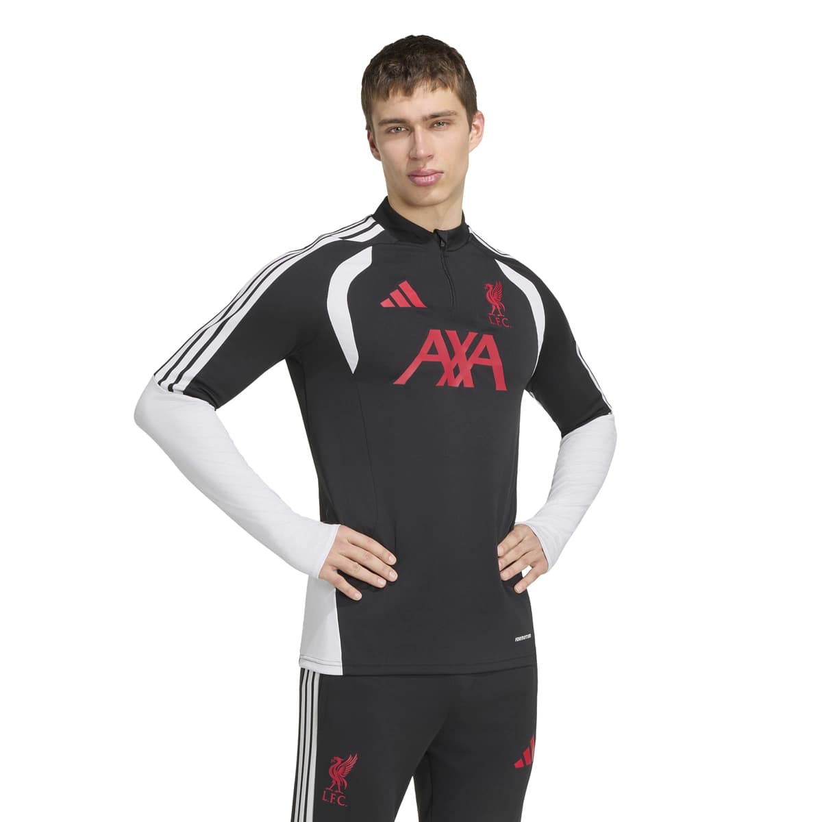 adidas Liverpool Trainingstrui 1/4-Zip 2025-2026 in 2026-2027 Zwart Grijs Wit Rood