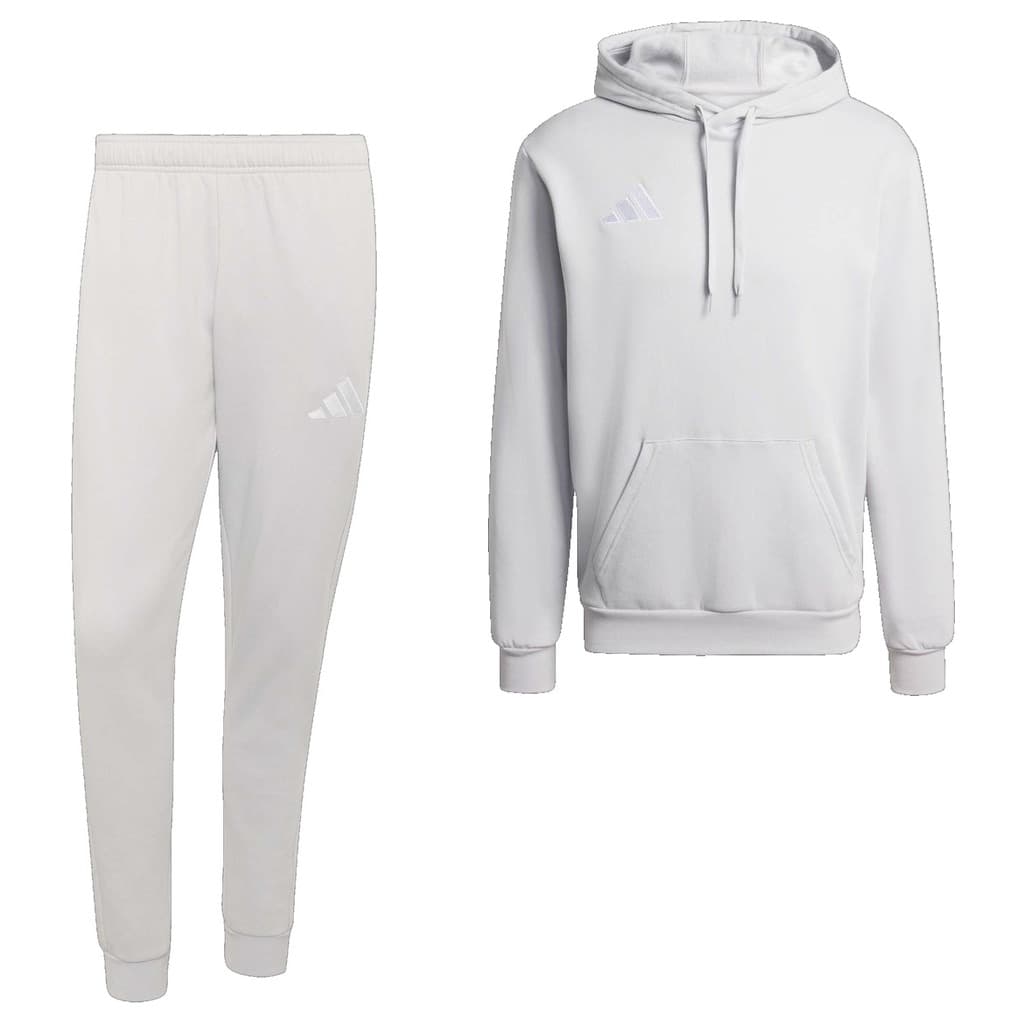 adidas Entrada 26 Hoodie Joggingpak in Grijs Wit