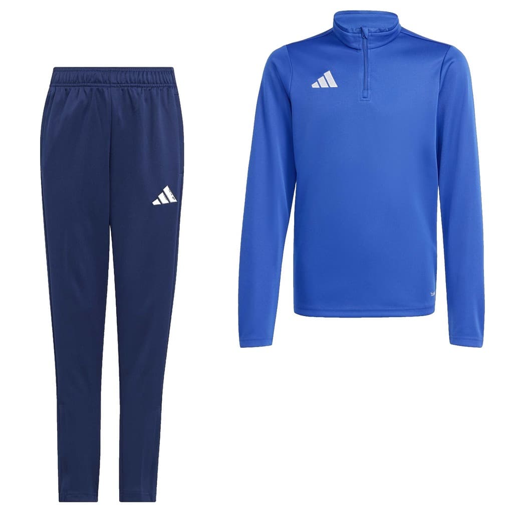 adidas Entrada 26 Trainingspak 1/4-Zip Kids in Blauw Donkerblauw