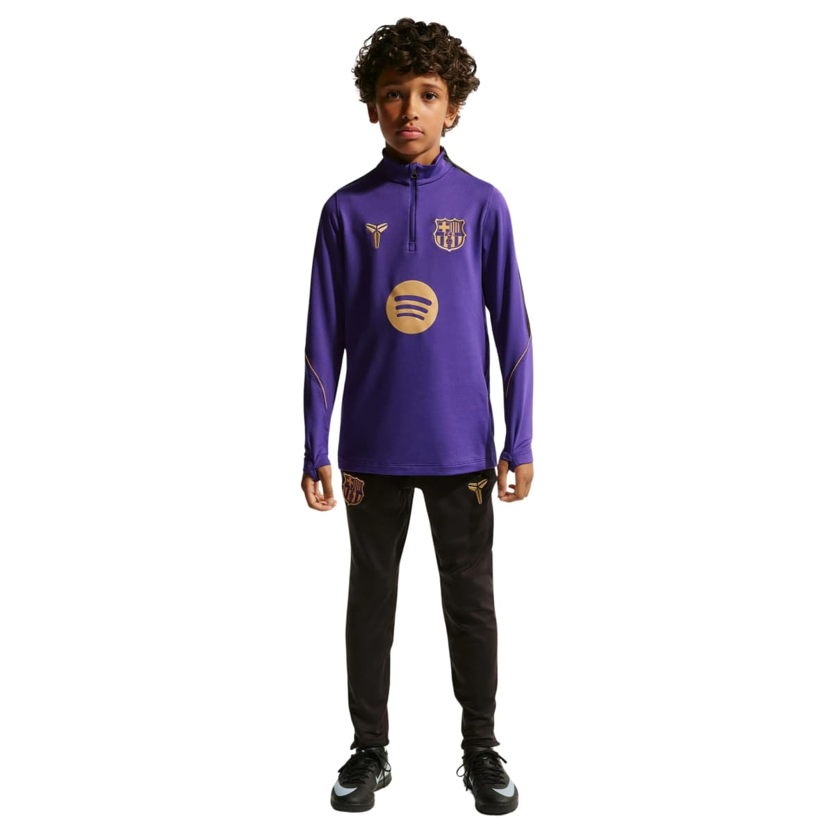 Nike FC Barcelona Strike Trainingspak 1/4-Zip 2026-2027 Kids Licht in Paars Zwart Goud