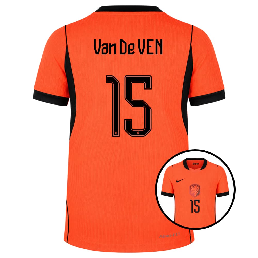 Nike Nederland Van De Ven 15 Thuisshirt Authentic 2026-2028 Kids