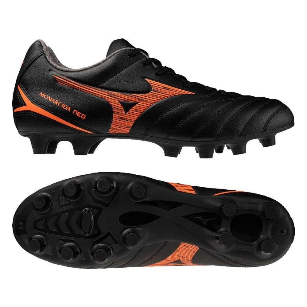 Mizuno Monarcida Neo III Select Gras Voetbalschoenen (FG) Zwart Lava