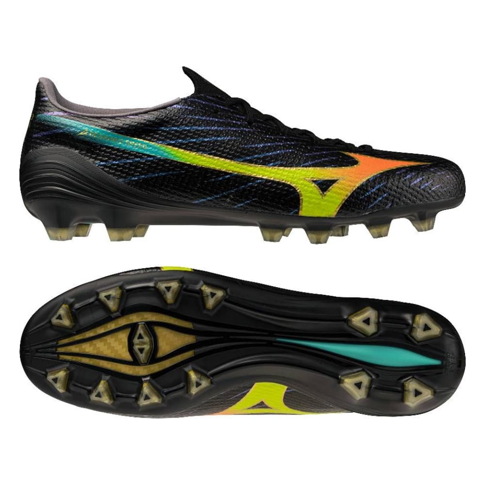Mizuno Alpha III Japan Gras Voetbalschoenen (FG) Zwart Lava