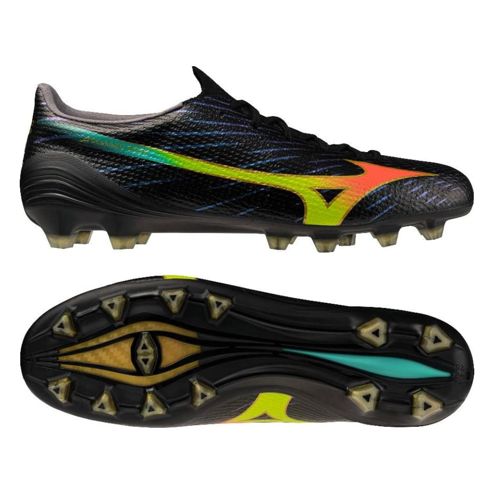 Mizuno Alpha III Elite Gras Voetbalschoenen (FG) Zwart Lava