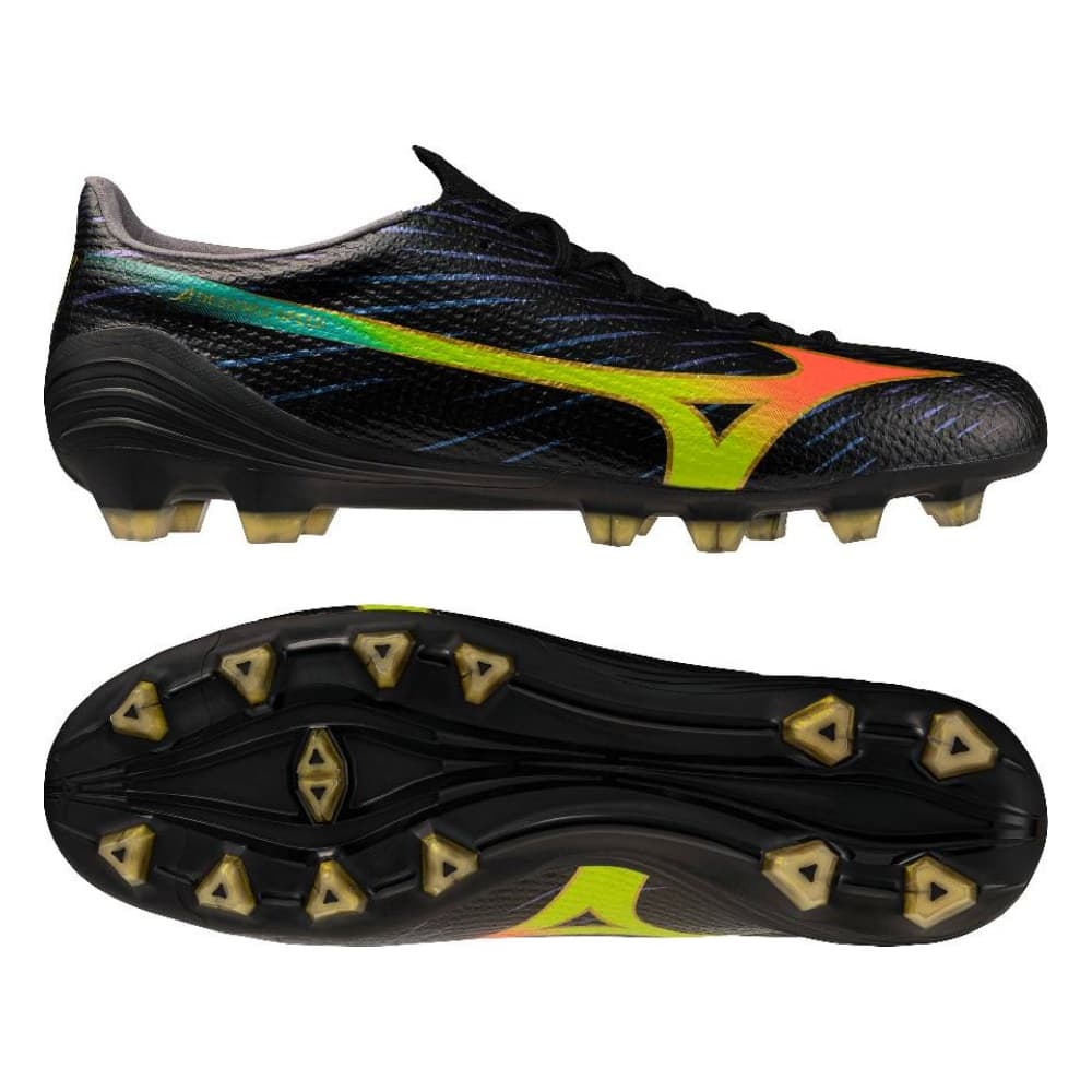 Mizuno Alpha III Pro Gras Voetbalschoenen (FG) Zwart Lava