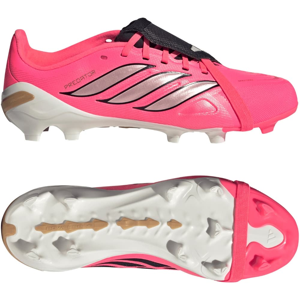 adidas Predator League FT Gras Voetbalschoenen (FG) Kids in Felroze Zilvergrijs Zwart Goud