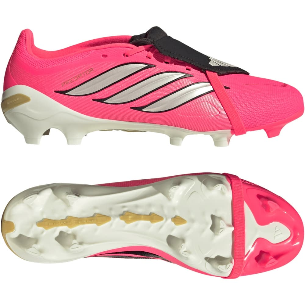 adidas Predator League FT Gras Voetbalschoenen (FG) in FT Felroze Zilvergrijs Zwart Goud