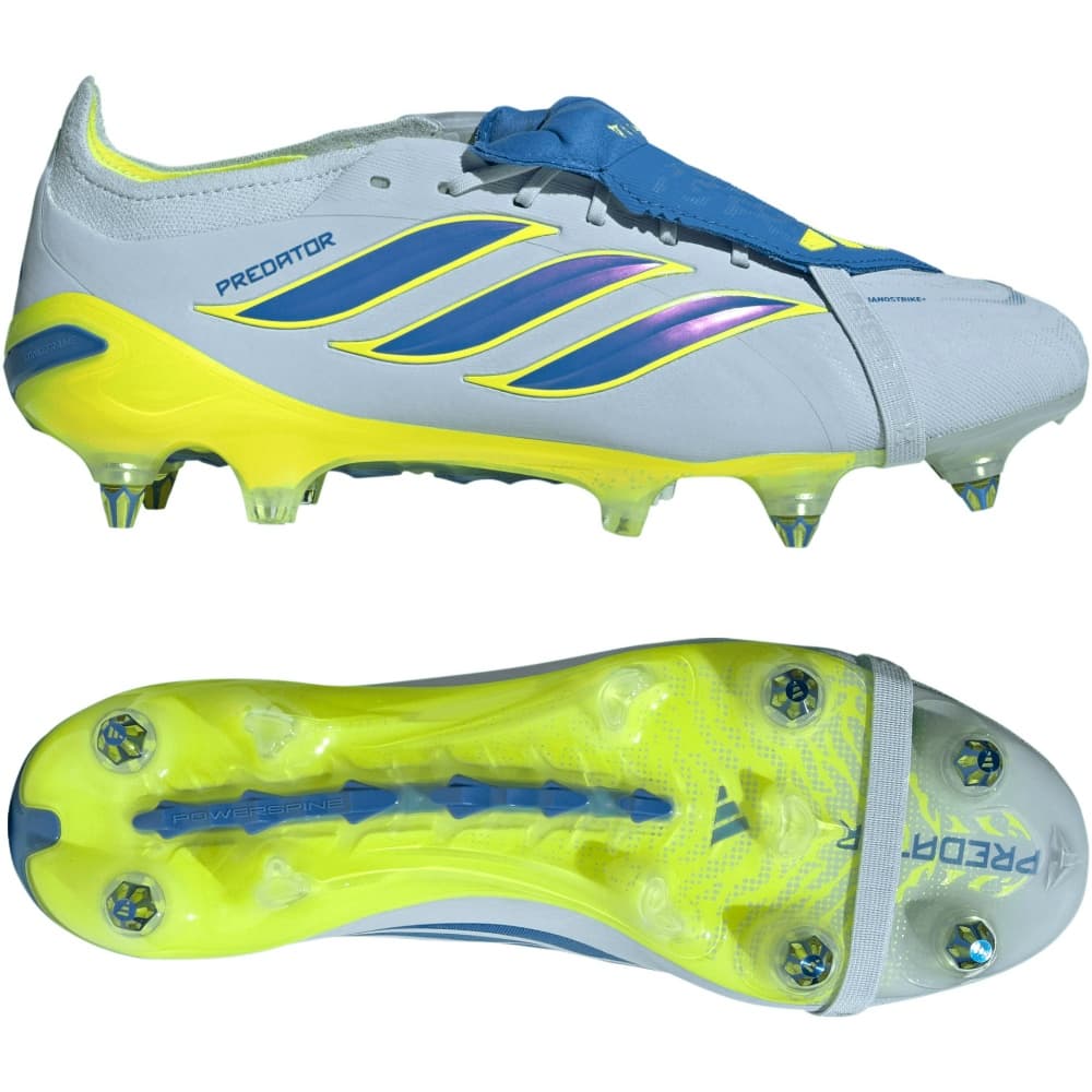 adidas Predator Elite IJzeren-Nop Voetbalschoenen (SG) in FT Lichtblauw Blauw Geel
