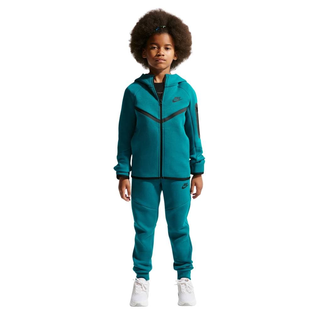 Nike Tech Fleece Sportswear Trainingspak Kids in Turquoise Zwart