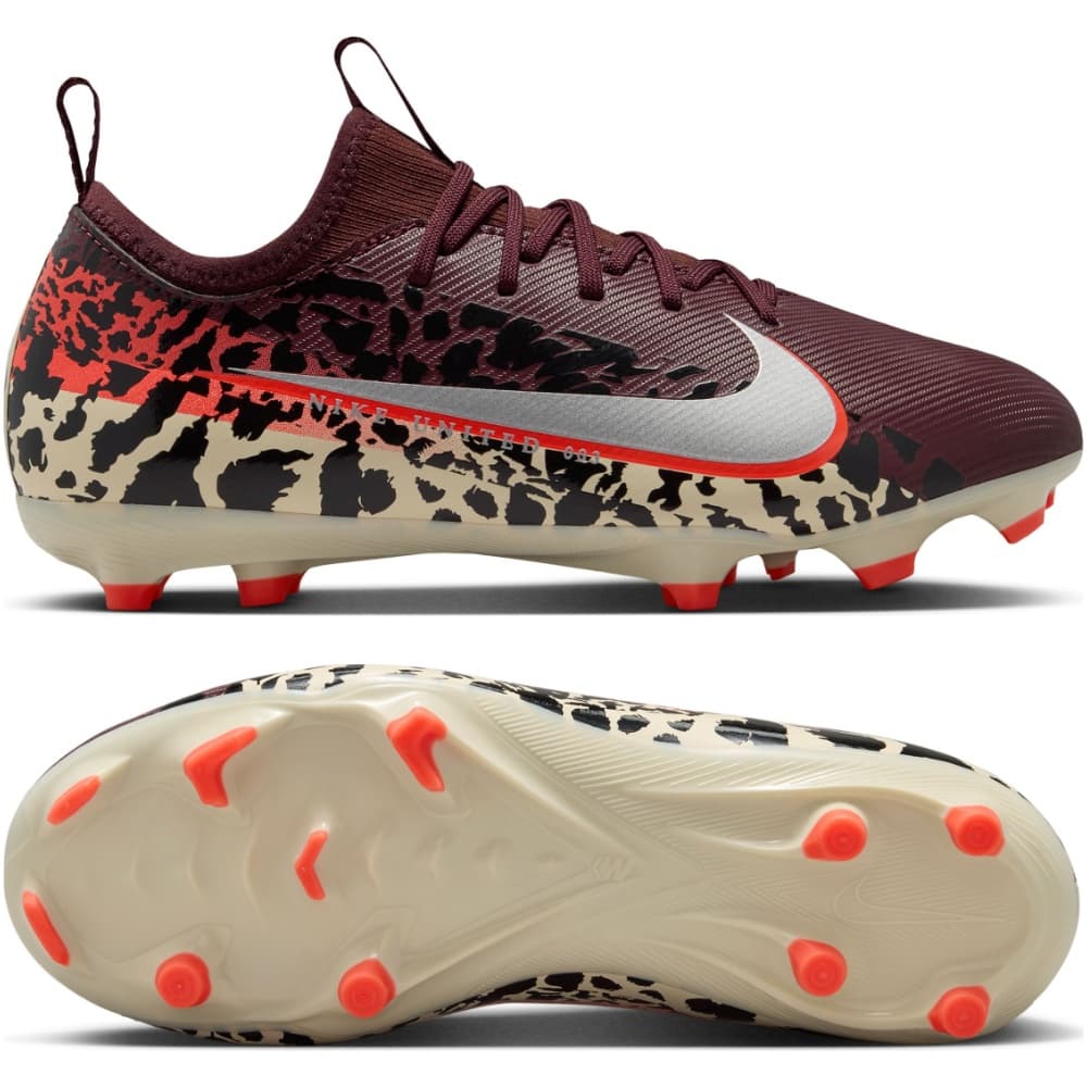 Nike Zoom Mercurial Vapor 16 Academy Gras / Kunstgras Voetbalschoenen (MG) Kids Bordeauxrood