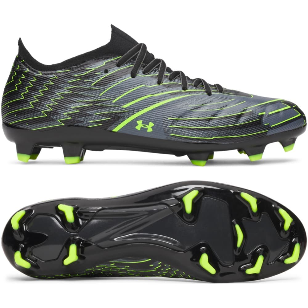 Under Armour Shadow Pro 4 Gras Voetbalschoenen (FG) Zwart Metallic