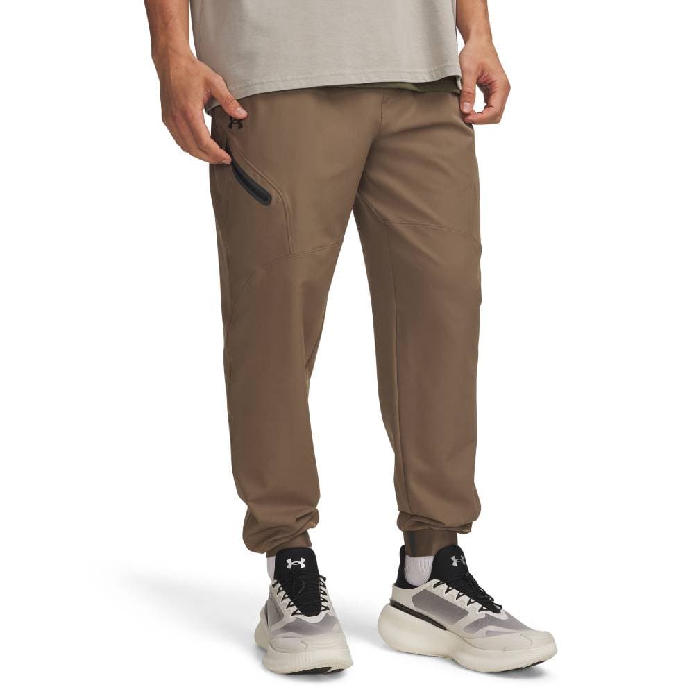 Under Armour Unstoppable Woven Trainingsbroek in Bruin Zwart