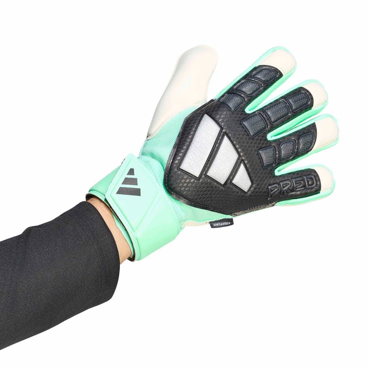 adidas Predator Match Fingersave Keepershandschoenen Zwart Mintgroen