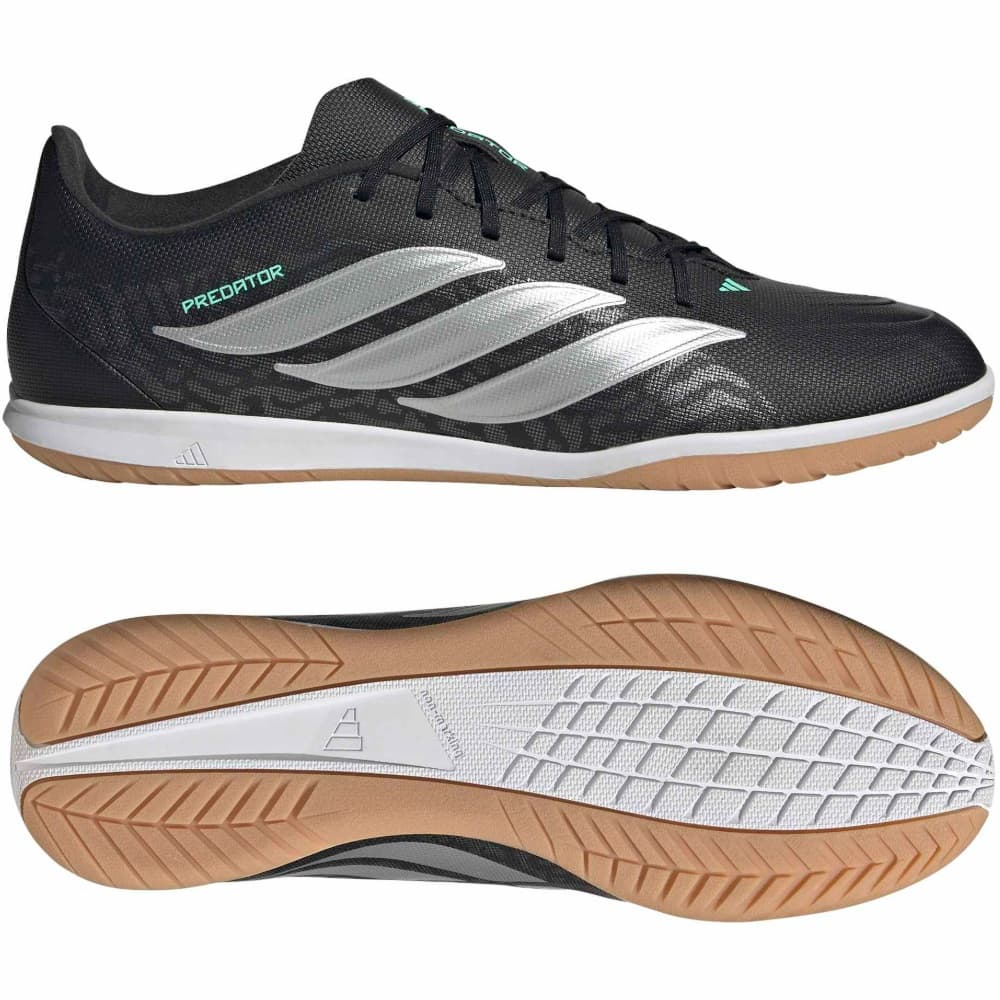 adidas Predator Club Zaalvoetbalschoenen (IN) Zwart Zilver Mintgroen